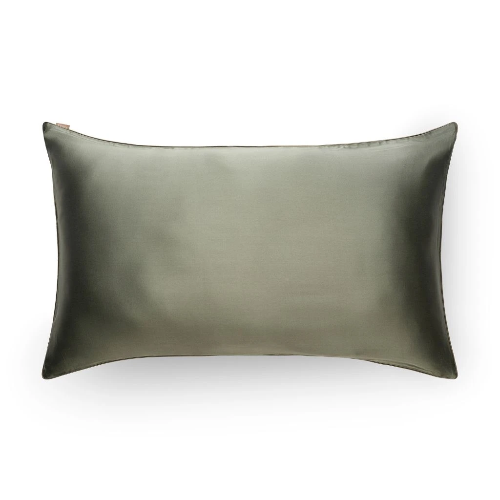 Taie D'oreiller En Soie Vert Sauge 76x51cm 3 Taie D'oreiller En Soie Vert Sauge 76x51cm