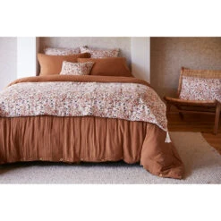 Bout De Lit En Gaze De Coton Imprimée Pampa 90x200cm - Capucine