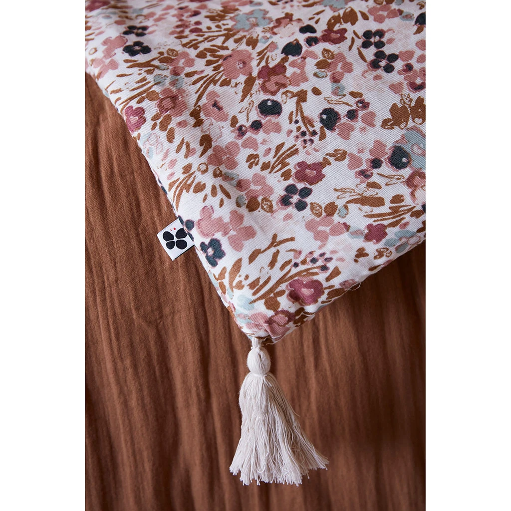 Bout De Lit En Gaze De Coton Imprimée Pampa 90x200cm - Capucine 5 Bout De Lit En Gaze De Coton Imprimée Pampa 90x200cm - Capucine – Image 3