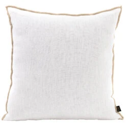 Housse De Coussin Chennai Blanc 45x45cm En Lin Lave
