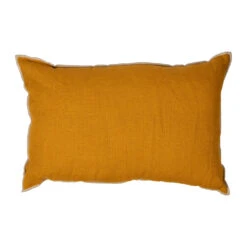 Housse De Coussin Chennai Chamoi 40x60cm En Lin Lave