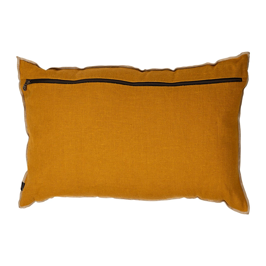 Housse De Coussin Chennai Chamoi 40x60cm En Lin Lave 5 Housse De Coussin Chennai Chamoi 40x60cm En Lin Lave – Image 3