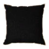 Housse De Coussin Chennai Noir 45x45cm En Lin Lave