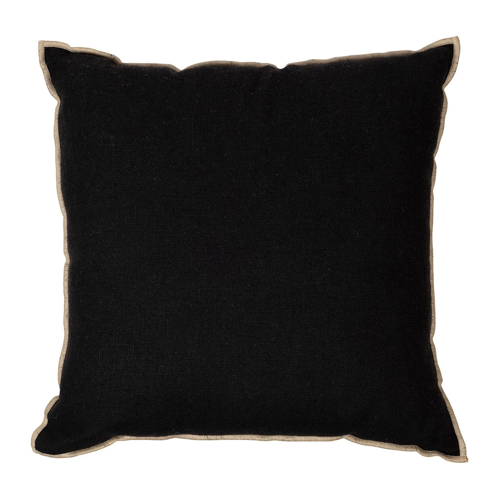Housse De Coussin Chennai Noir 45x45cm En Lin Lave 3 Housse De Coussin Chennai Noir 45x45cm En Lin Lave
