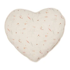 Coussin Cœur En Coton Beige 40x35cm - Lucile