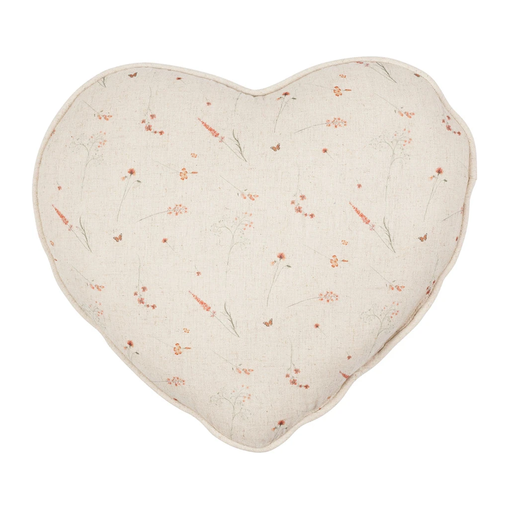 Coussin Cœur En Coton Beige 40x35cm - Lucile 3 Coussin Cœur En Coton Beige 40x35cm - Lucile