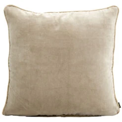 Housse De Coussin Delhi Craie 45x45cm En Velours