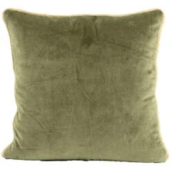 Housse De Coussin En Velours Kaki 45x45cm - Delhi