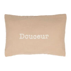 Housse De Coussin Douceur En Gaze De Coton Terracotta 50x35cm
