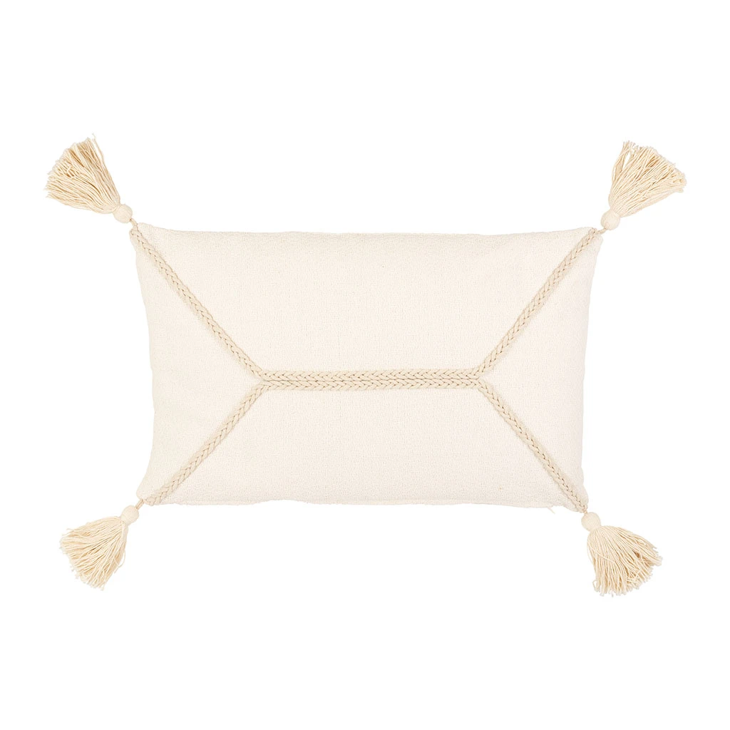 Housse De Coussin En Coton Ecru 50x30cm - Organic 3 Housse De Coussin En Coton Ecru 50x30cm - Organic