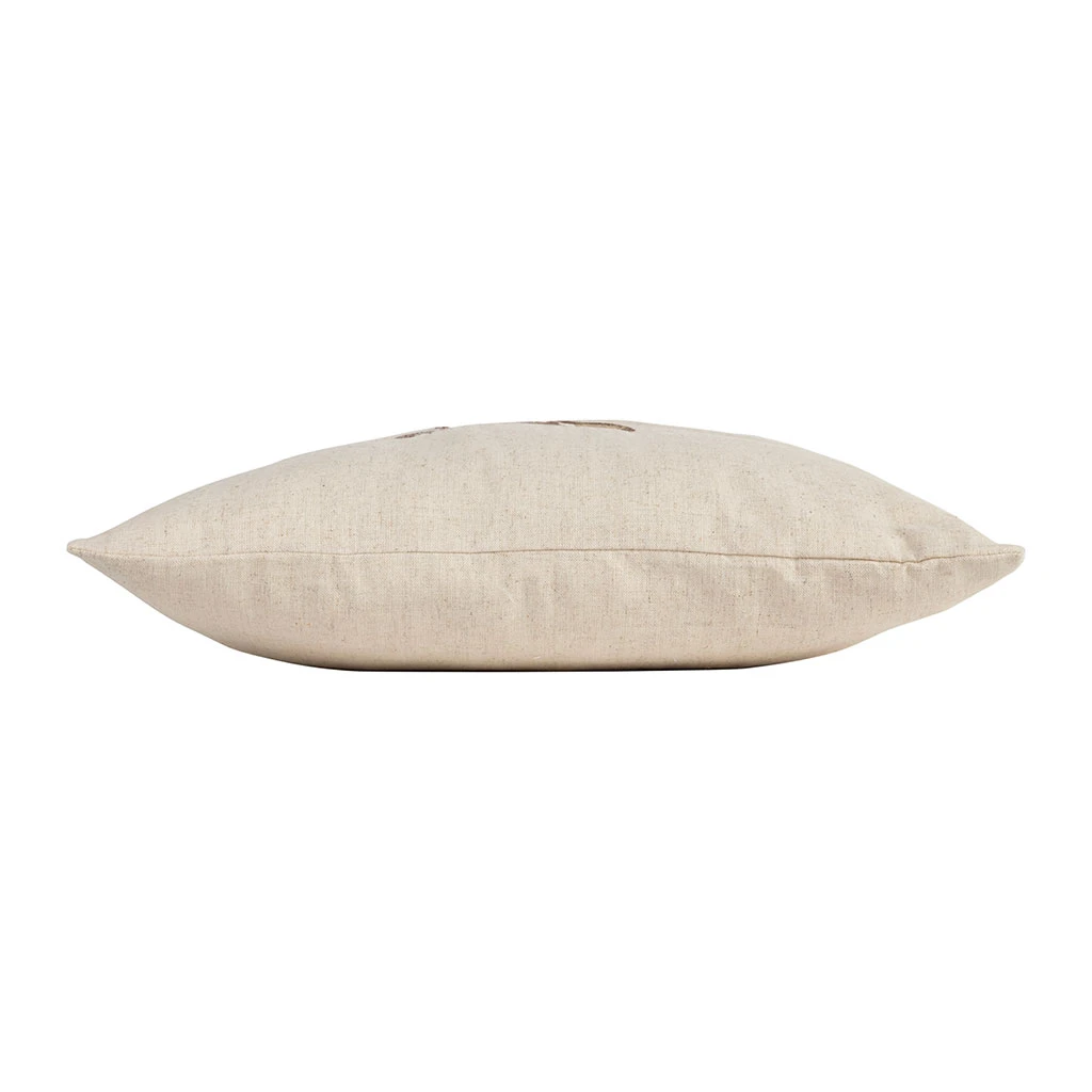 Coussin En Coton Et Lin Naturel Et Brun 45x45cm - A La Ferme 5 Coussin En Coton Et Lin Naturel Et Brun 45x45cm - A La Ferme – Image 3