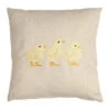 Coussin En Coton Et Lin Naturel Et Jaune Pale 45x45cm - A La Ferme
