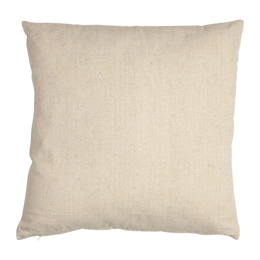 Coussin En Coton Et Lin Naturel Et Jaune Pale 45x45cm - A La Ferme 4 Coussin En Coton Et Lin Naturel Et Jaune Pale 45x45cm - A La Ferme – Image 2
