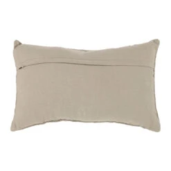 Housse De Coussin En Coton Gris Et Doré 50x30cm - Flocon -Magasin De Literie coussin en coton gris et dore 50x30cm flocon 40089 40089 DET02 WEB
