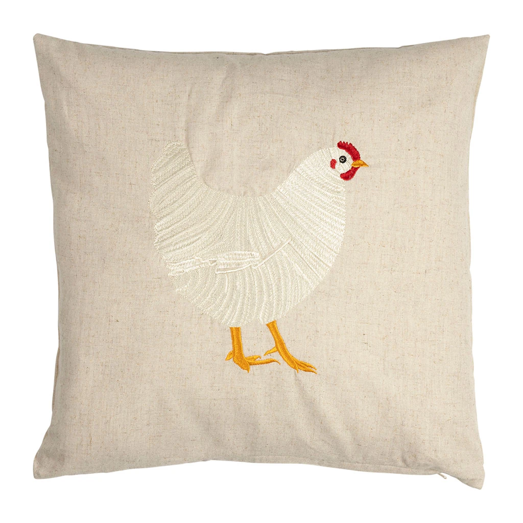Coussin En Coton Naturel Et Brun 45x45cm - A La Ferme 3 Coussin En Coton Naturel Et Brun 45x45cm - A La Ferme