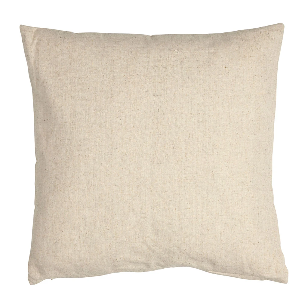 Coussin En Coton Naturel Et Brun 45x45cm - A La Ferme 4 Coussin En Coton Naturel Et Brun 45x45cm - A La Ferme – Image 2
