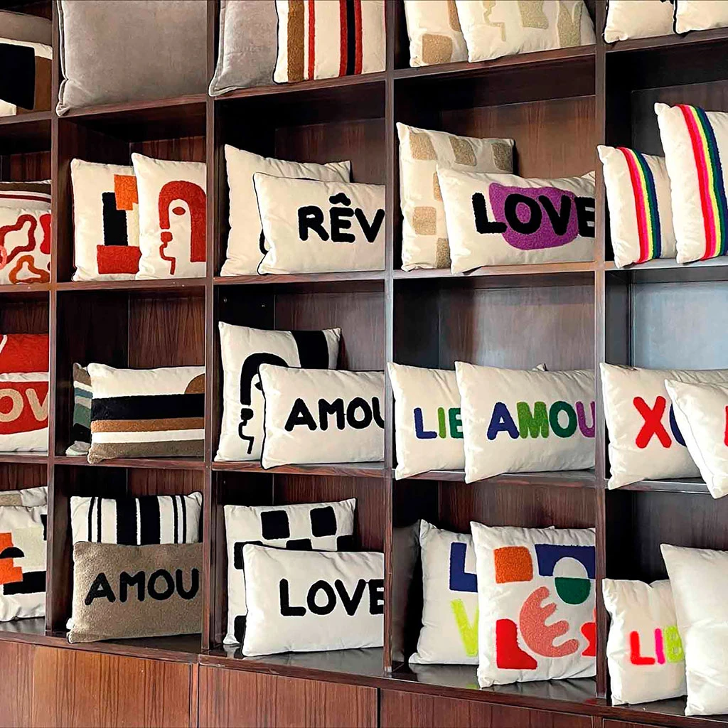 Coussin En Coton Naturel Et Terracotta 40x40cm 5 Coussin En Coton Naturel Et Terracotta 40x40cm – Image 3