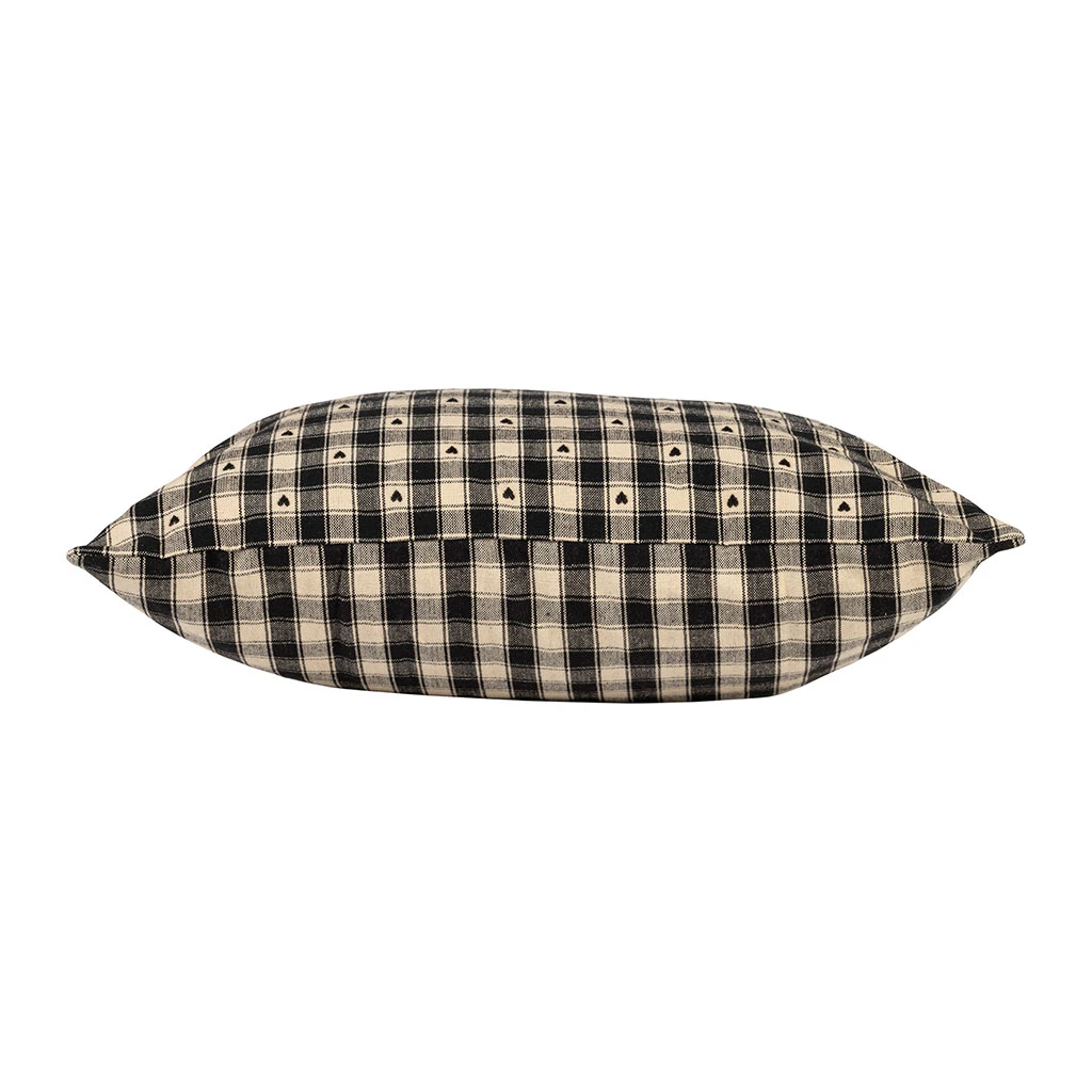 Coussin En Coton Vichy Noir 45x45cm - Campagne 5 Coussin En Coton Vichy Noir 45x45cm - Campagne – Image 3