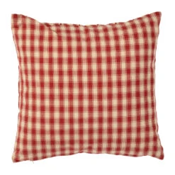 Coussin En Coton Vichy Rouge 45x45cm - Campagne 7 Coussin En Coton Vichy Rouge 45x45cm - Campagne -Magasin De Literie coussin en coton vichy rouge 45x45cm campagne 202071 202071 DET02 WEB