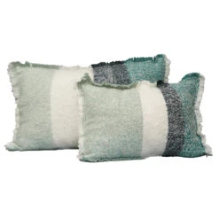Housse De Coussin En Laine Céladon 40x60cm - Calypso