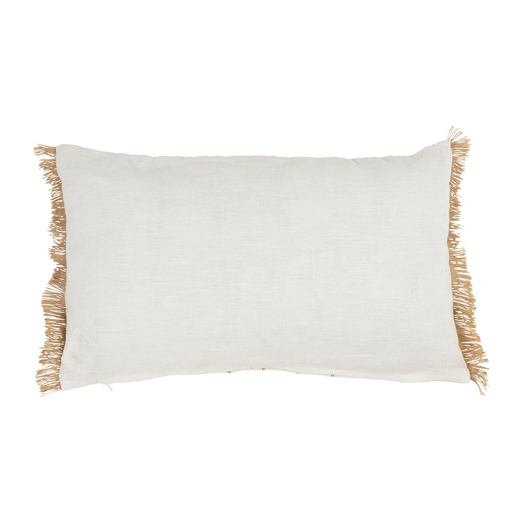Coussin En Lin Beige Et Blanc 30x50cm - Louise 4 Coussin En Lin Beige Et Blanc 30x50cm - Louise – Image 2
