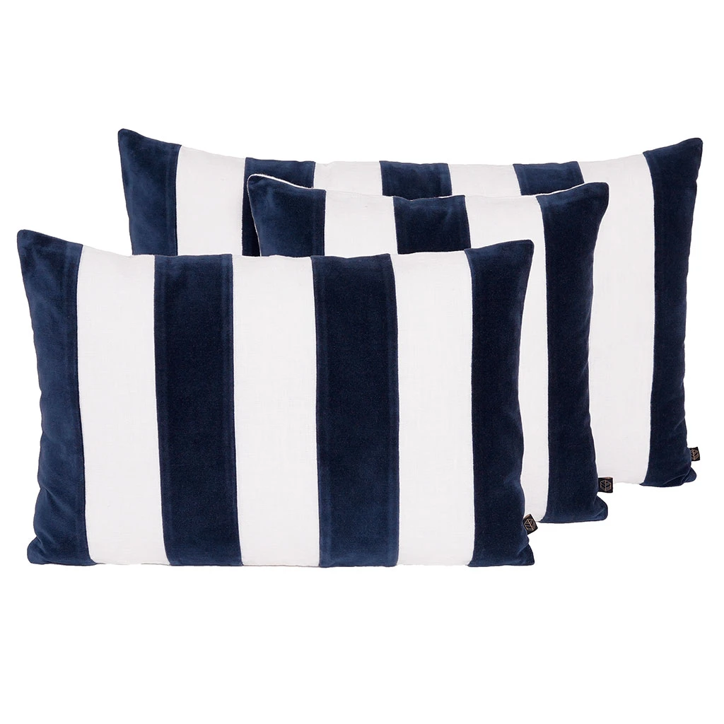 Housse De Coussin En Lin Et Coton Encre 45x45cm - Perth 3 Housse De Coussin En Lin Et Coton Encre 45x45cm - Perth