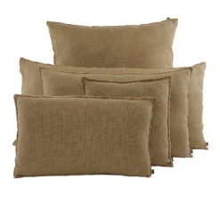Housse De Coussin En Lin Et Coton Gold 45x45cm - California