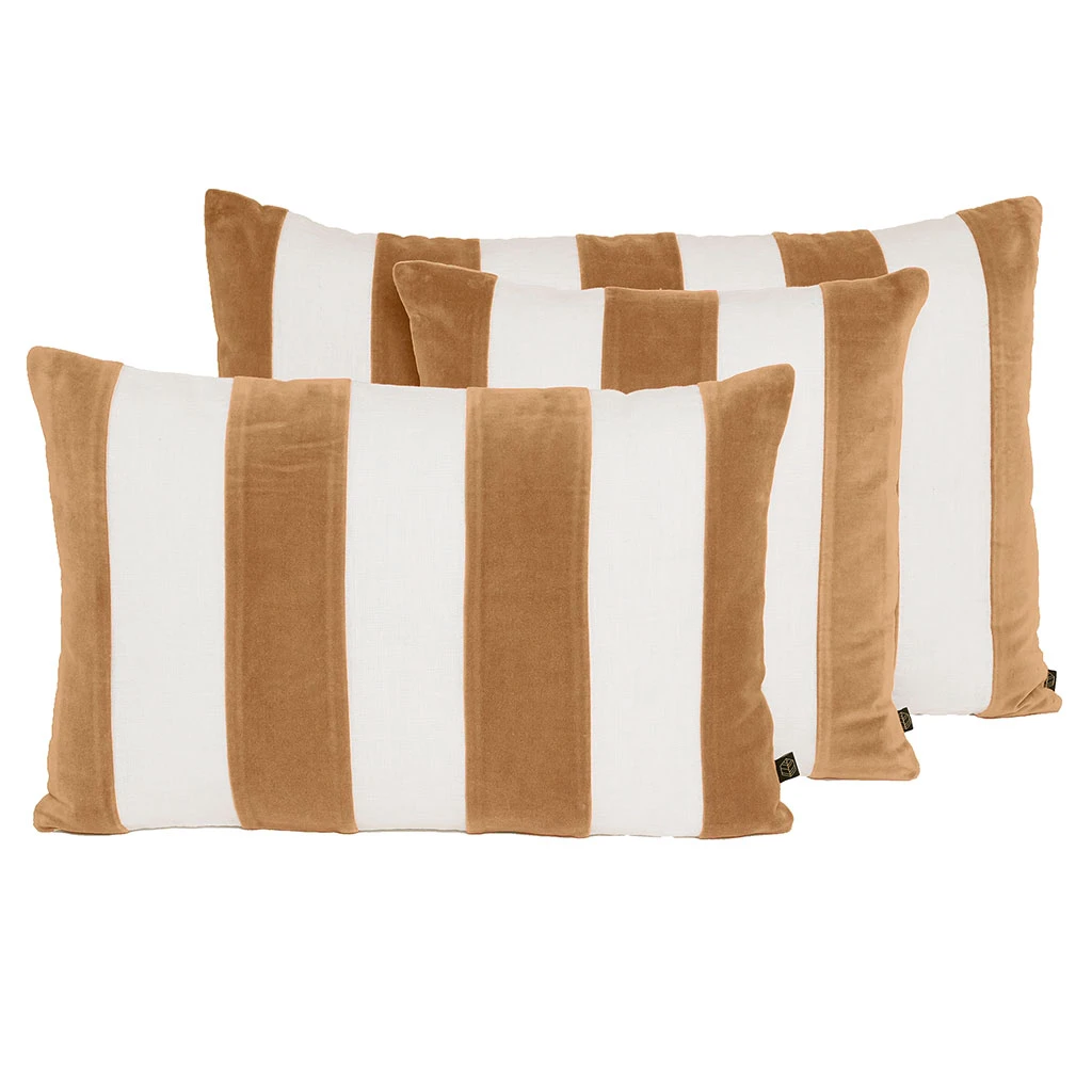 Housse De Coussin En Lin Et Coton Tabac 40x60cm - Perth 3 Housse De Coussin En Lin Et Coton Tabac 40x60cm - Perth