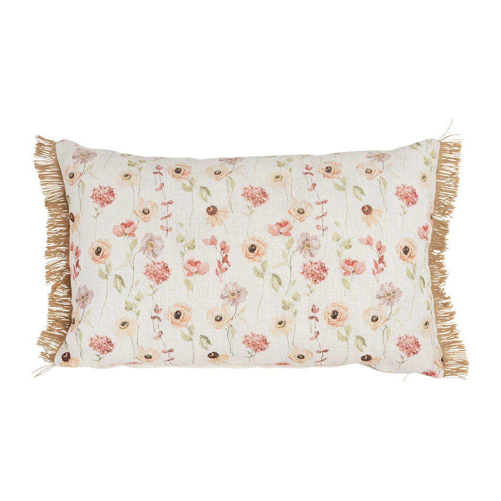 Coussin En Lin Fleur Des Champs 50x30cm - Louise 3 Coussin En Lin Fleur Des Champs 50x30cm - Louise