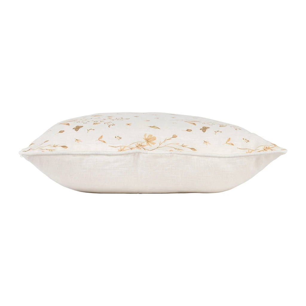 Coussin En Lin Fleur Des Champs Rose Et Blanc 45x45cm - Louise 5 Coussin En Lin Fleur Des Champs Rose Et Blanc 45x45cm - Louise – Image 3