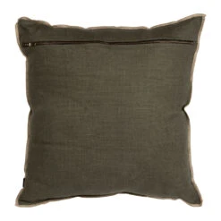 Magasin De Literie -Magasin De Literie coussin en lin kaki 45x45cm chennai 642185 642185 DET01 WEB 1