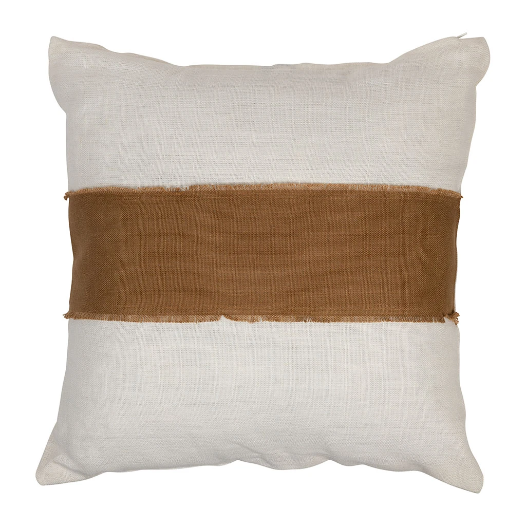 Housse De Coussin En Lin Tabac 45x45cm - Goa 3 Housse De Coussin En Lin Tabac 45x45cm - Goa