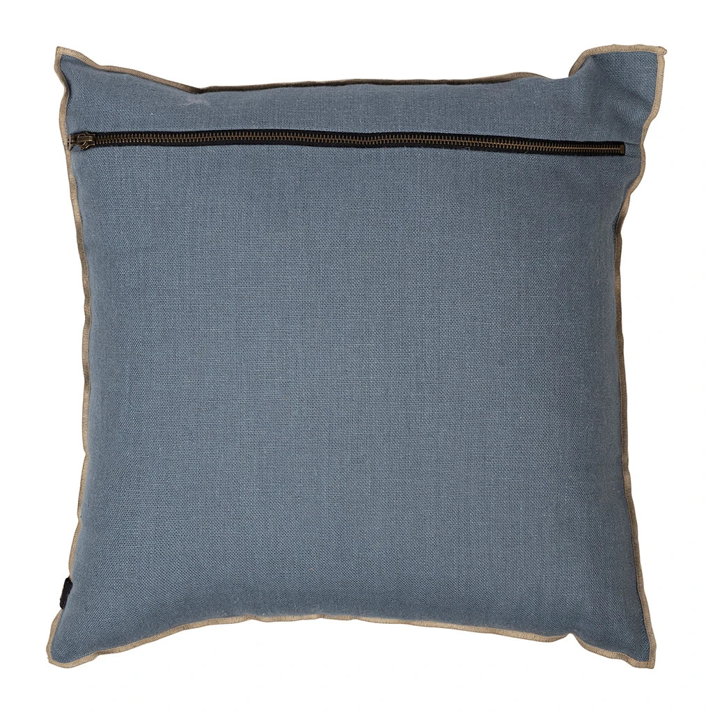 Housse De Coussin En Lin Turquin 45x45cm - Chennai 4 Housse De Coussin En Lin Turquin 45x45cm - Chennai – Image 2