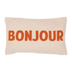 Housse De Coussin En Bouclettes Ecru 50x30cm - Funny