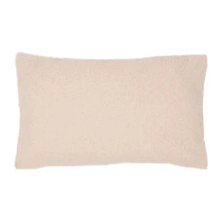 Housse De Coussin En Bouclettes Ecru 50x30cm - Funny -Magasin De Literie coussin en polyester ecru 50x30 funny 77654 77654 DET01 WEB