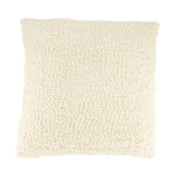 Coussin En Tissu Bouclette Crème 45x45cm