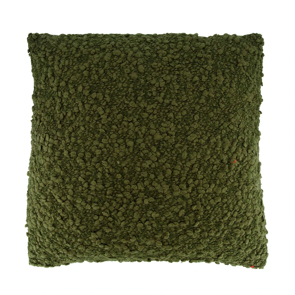 Coussin En Tissu Bouclette Olive 45x45cm 3 Coussin En Tissu Bouclette Olive 45x45cm