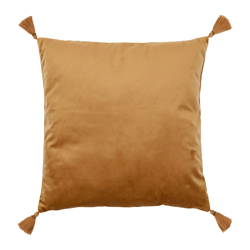 Housse De Coussin En Velours Marron 45x45cm - Tulum 4 Housse De Coussin En Velours Marron 45x45cm - Tulum – Image 2