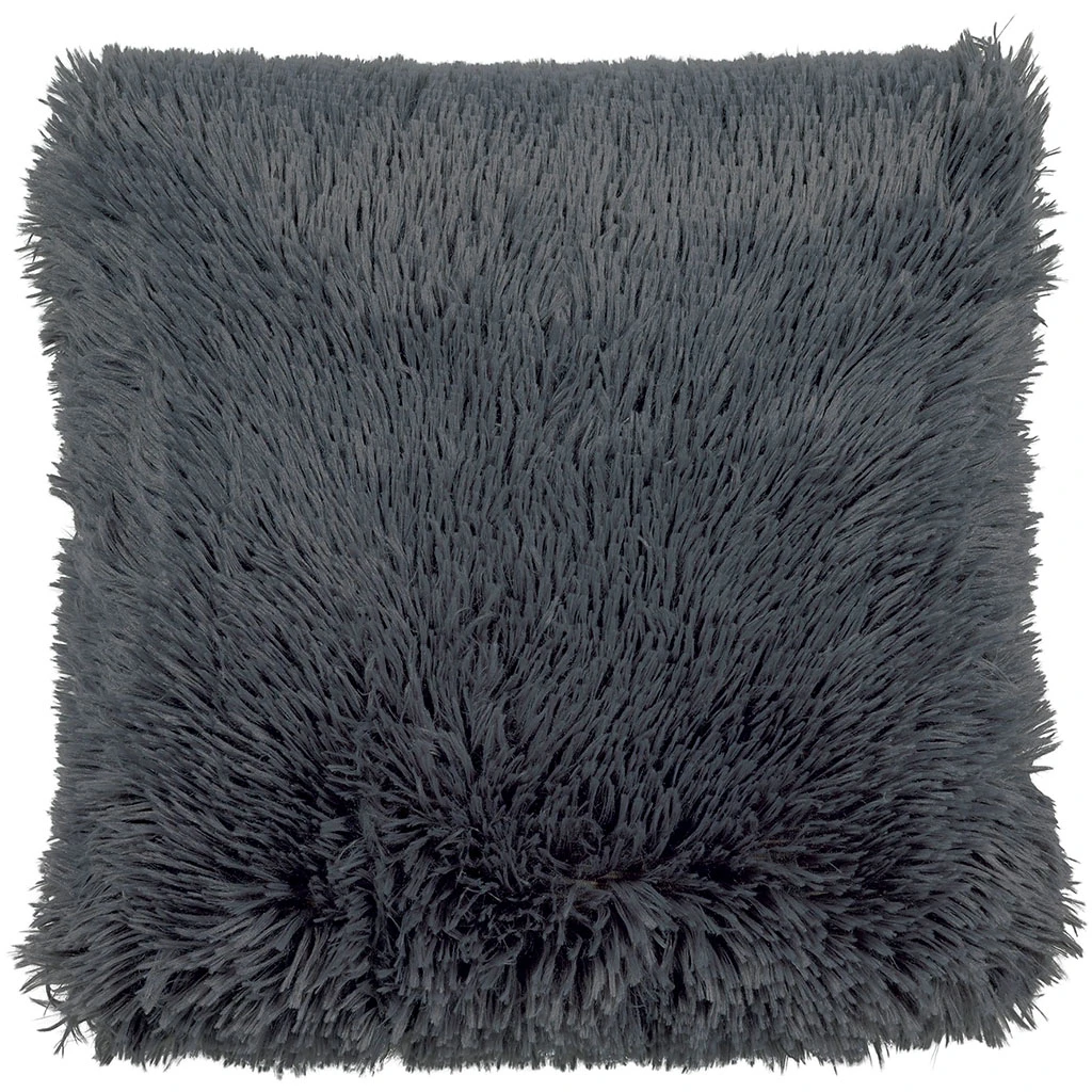 Coussin Fluffy 45x45cm Gris Foncé 3 Coussin Fluffy 45x45cm Gris Foncé