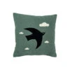 Coussin Oiseau En Coton Bleu Canard 40x40cm - Influence