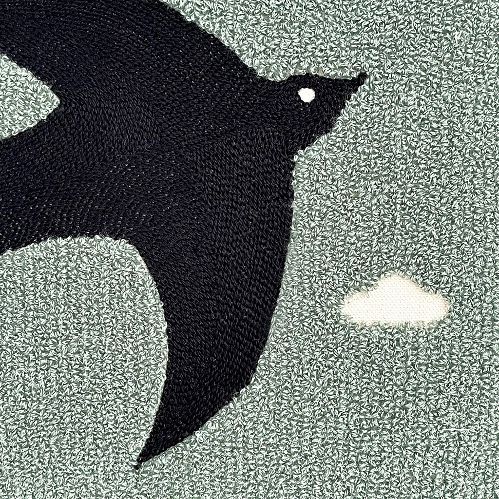 Coussin Oiseau En Coton Bleu Canard 40x40cm - Influence 6 Coussin Oiseau En Coton Bleu Canard 40x40cm - Influence – Image 4