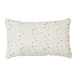 Coussin Rectangle P'tite Fleur Naturel 50x30cm En Coton