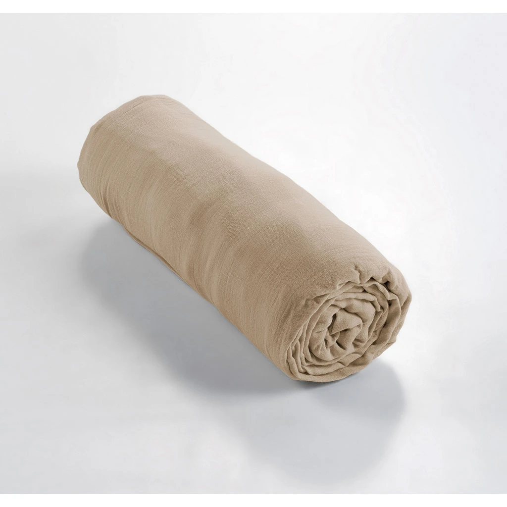 Drap Housse En Gaze De Coton Ficelle 140x190cm - Gaia 3 Drap Housse En Gaze De Coton Ficelle 140x190cm - Gaia
