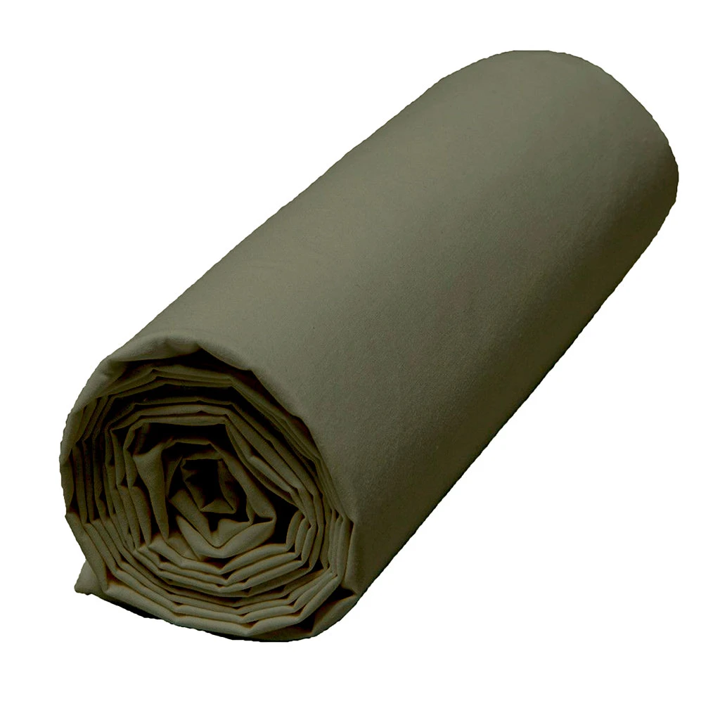 Drap Housse En Percale De Coton Kaki 140x200cm - Venezia 3 Drap Housse En Percale De Coton Kaki 140x200cm - Venezia