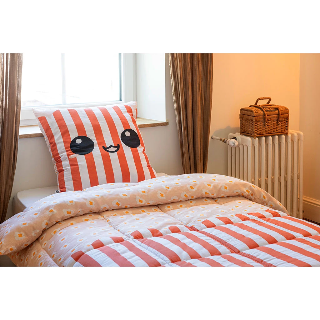 Housse De Couette 140x200cm Et 1 Taie D'oreiller 60x60cm En Coton - Popcorn 4 Housse De Couette 140x200cm Et 1 Taie D'oreiller 60x60cm En Coton - Popcorn – Image 2