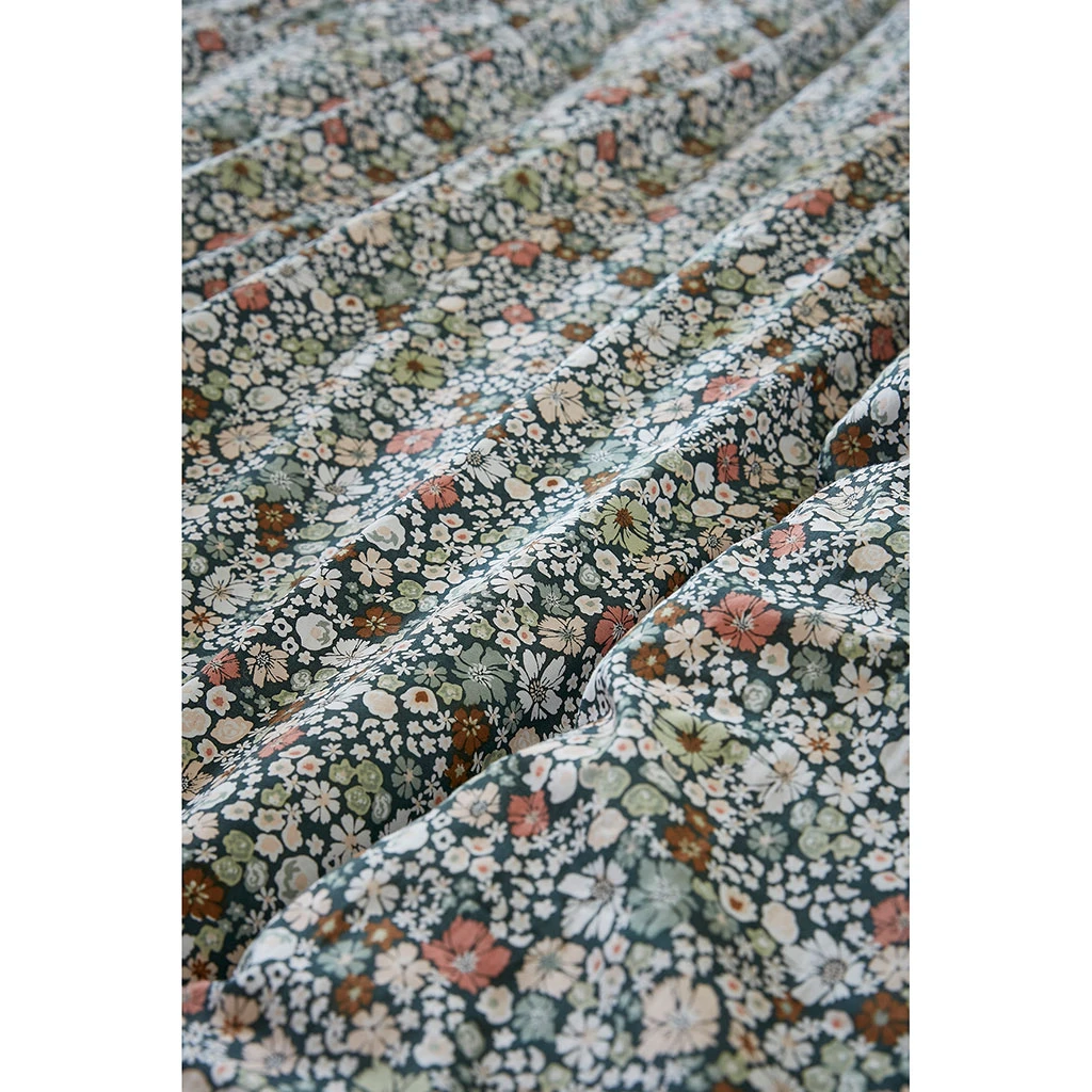 Housse De Couette 240x220 Cm Et 2 Taies D'oreiller 60x60cm En Coton Imprimé Fleurs - Malia 8 Housse De Couette 240x220 Cm Et 2 Taies D'oreiller 60x60cm En Coton Imprimé Fleurs - Malia – Image 6