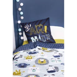 Housse De Couette 240x220cm Et 2 Taies D'oreiller 60x60cm En Coton Blanc Et Noir - Ikat -Magasin De Literie housse de couette 240x220cm et 2 taies d oreiller 60x60cm en coton bl 695016 FRN15 WEB