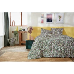 Housse De Couette 240x220cm Et 2 Taies D'oreiller 60x60cm En Coton - Myosotis
