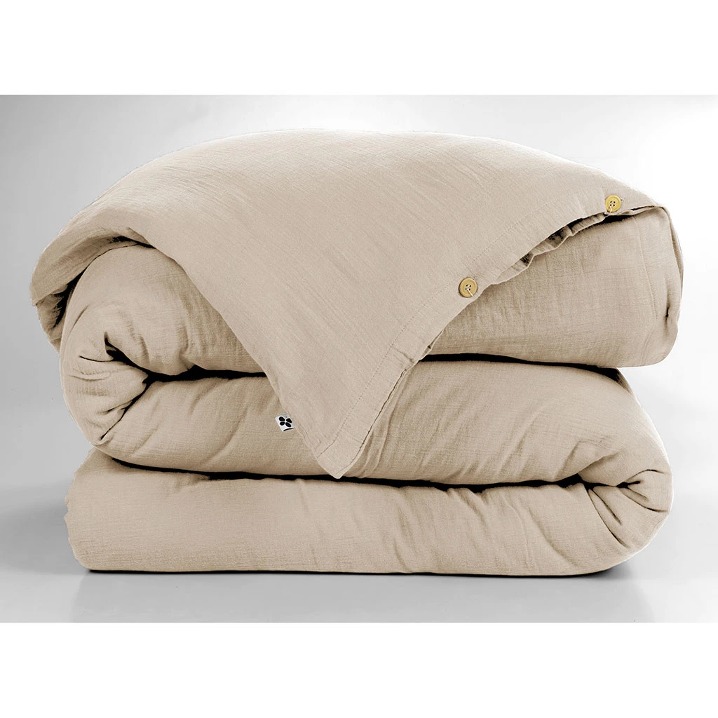 Housse De Couette En Gaze De Coton Ficelle 240x220cm - Gaia 3 Housse De Couette En Gaze De Coton Ficelle 240x220cm - Gaia