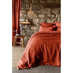 Housse De Couette En Lin Lavé Paprika 260x240cm - Soline 5 Housse De Couette En Lin Lavé Paprika 260x240cm - Soline -Magasin De Literie housse de couette en lin lave paprika 260x240cm soline 663945 663945 FRN02 WEB